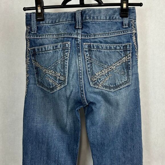 Wrangler 20X Denim Blue Jeans Boys Sz 12 Slim Adjustable Waist - Picture 5 of 8